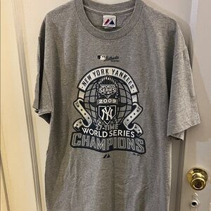 Majestic Gray New York Yankees Champions Tee